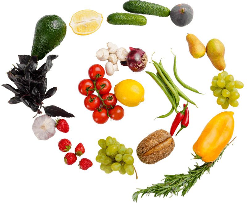 Frutas y verduras locales
